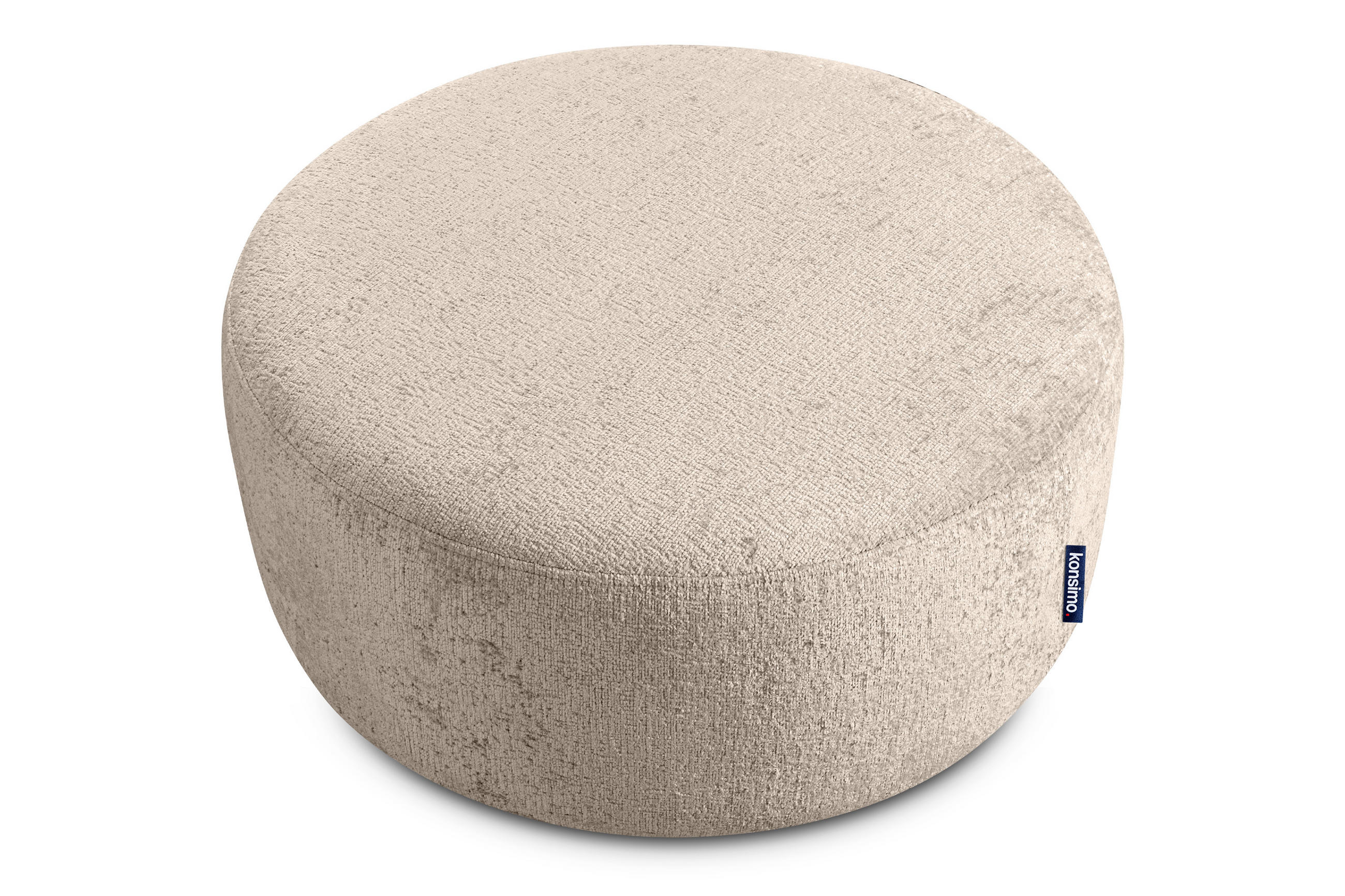 SITZHOCKER RAGGI mit 360° Drehfunktion, Silbergrau - Dunkelgrau/Grau, Textil (80/36/80cm) - KONSIMO®