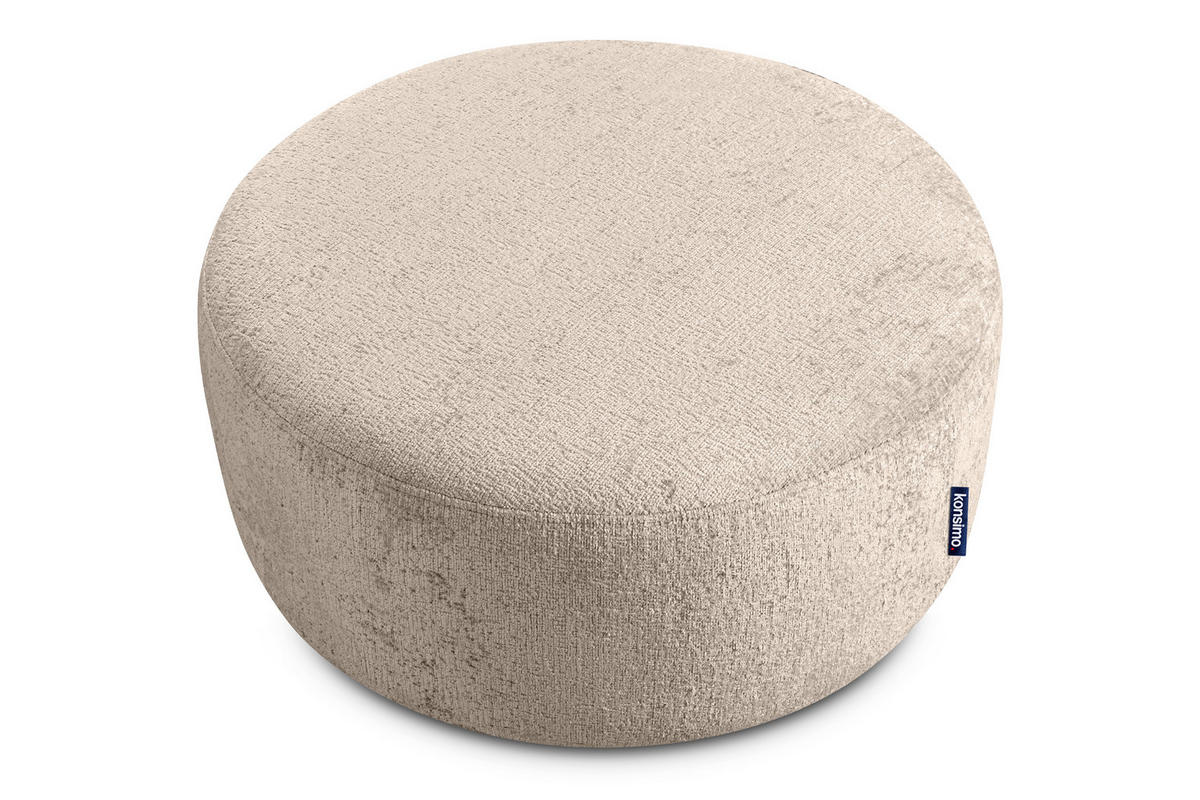 SITZHOCKER RAGGI mit 360° Drehfunktion, Silbergrau - Dunkelgrau/Grau, Textil (80/36/80cm) - KONSIMO®