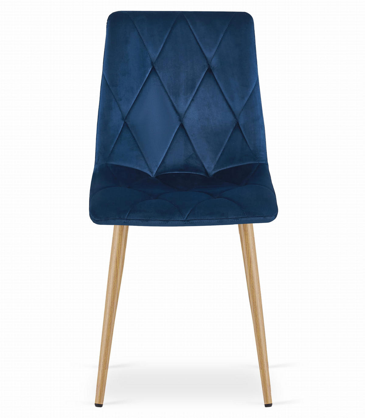 STUHL BOSA 4-er Set, Blau, Metallbeine in Holzfarbe - Schwarz, Textil/Metall (45/89/53cm) - Komodee