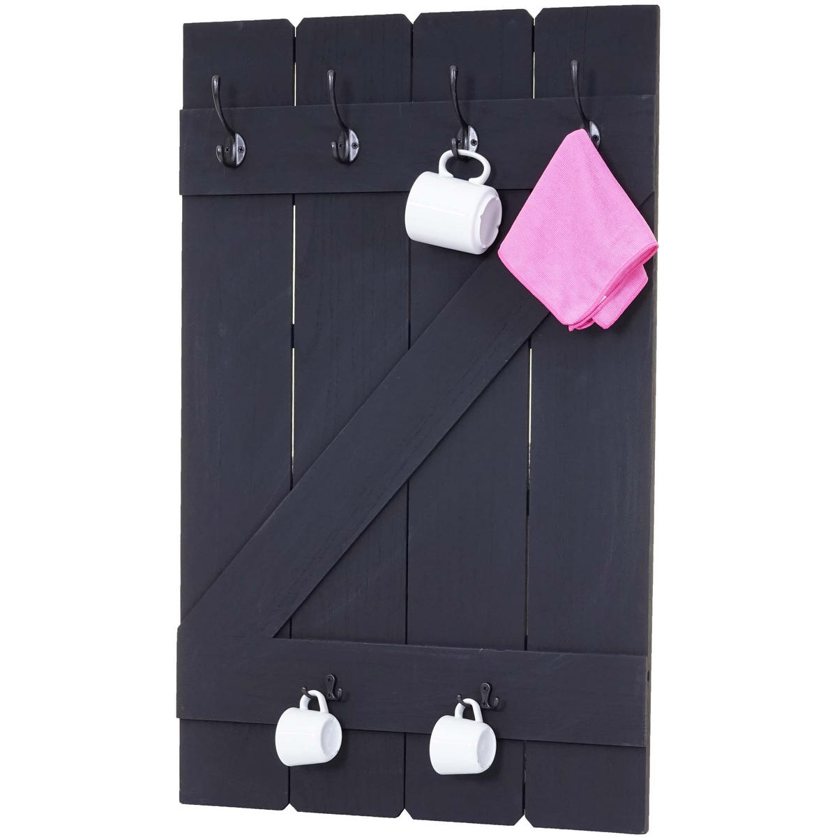 TASSENHALTER Grau - Grau, Holz (60/91/10cm) - MCW