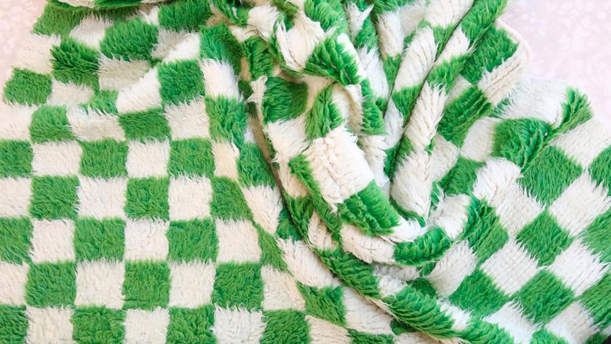 BERBERTEPPICH aus reiner Wolle 161x 241 cm - Grün, Naturmaterialien (161/241cm) - AFK Living