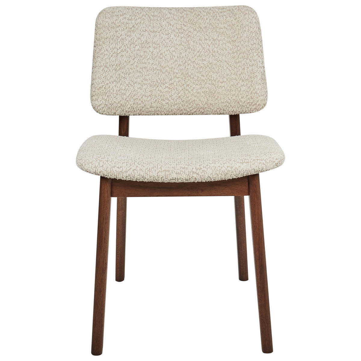 ESSZIMMERSTUHL 2er-Set Dunkelbraun Blane - Dunkelbraun/Beige, Holz (48/79/53cm) - Beliani