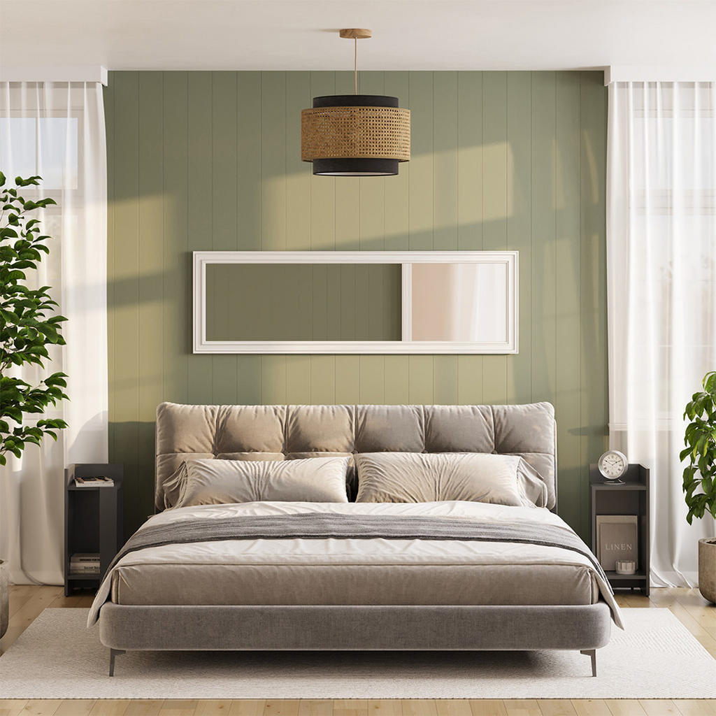 Thumbnail - Vicco Nachttisch, Anthrazit, Holzwerkstoff, Rechteckig, 27x60x25 cm, Schlafzimmer, Nachttische