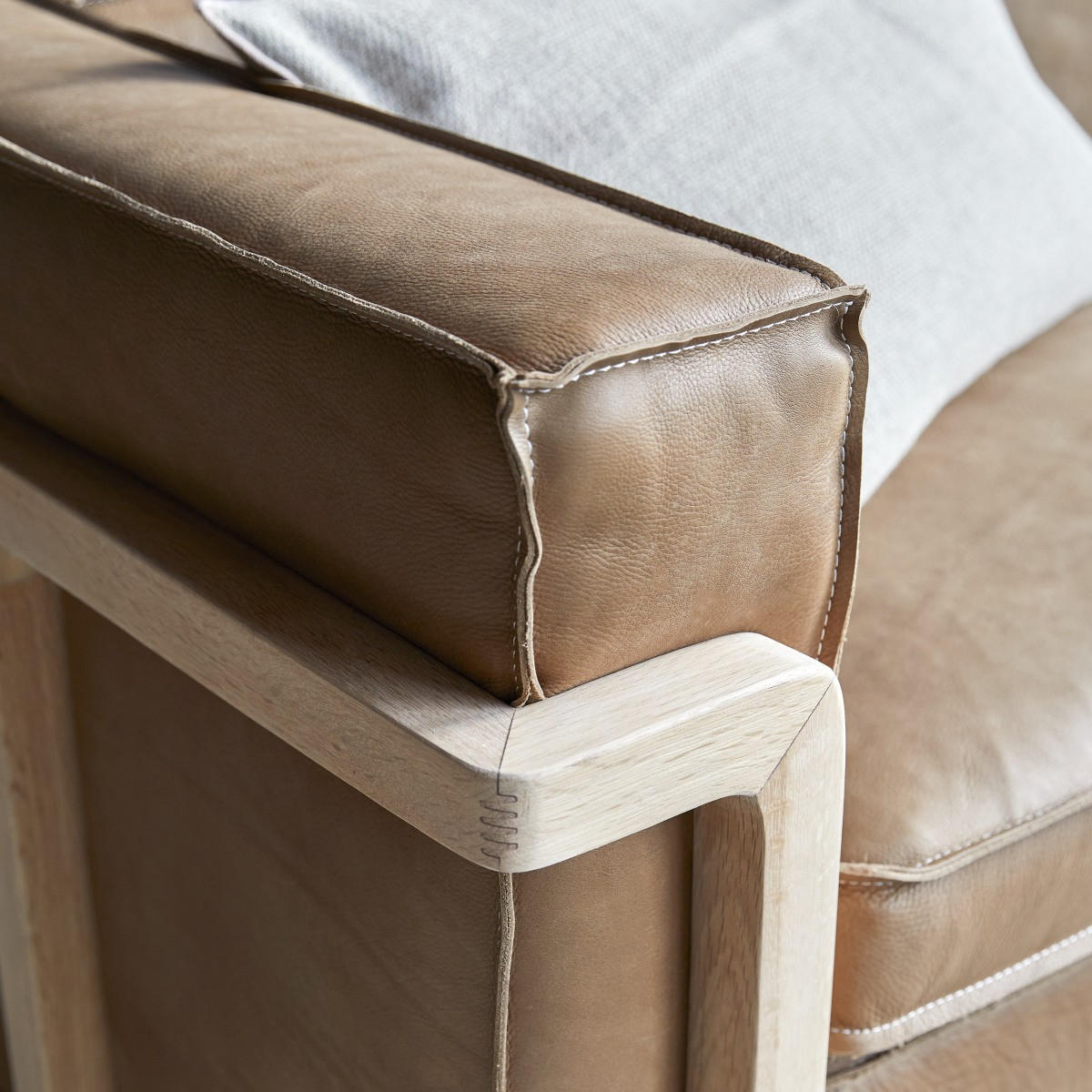SOFA Cobbelwood Braun aus Leder - Braun, Leder (156/70/77cm) - Tikamoon