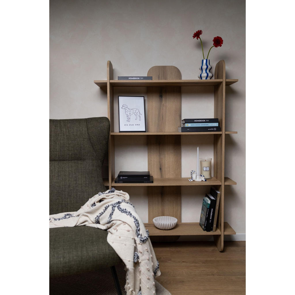 Thumbnail - Selsey Regal, Beige, Holzwerkstoff, 3 Fächer, Rechteckig, 107.2x149.4x28 cm, Wohnzimmer, Regale, Bücherregale