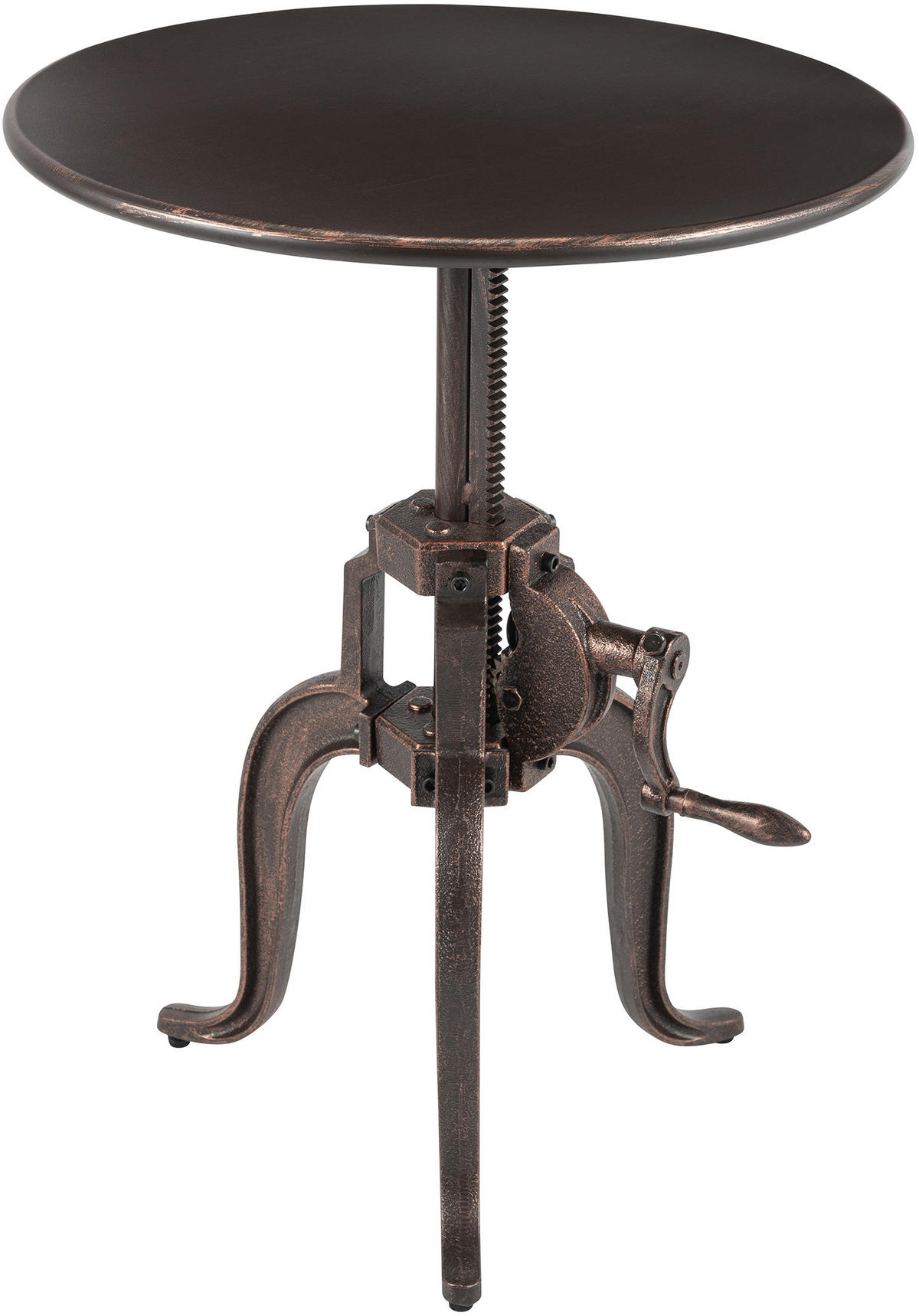 BEISTELLTISCH Vera rund 50x50x46cm Metall Bronze Kleiner - Bronzefarben, Metall (50/50/46cm) - DELUKE