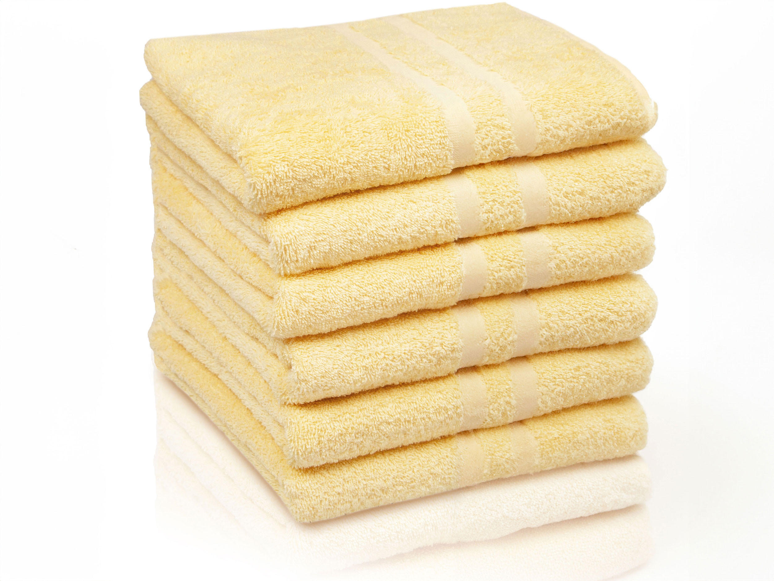 HANDTÜCHER, 6er-Set, 50x100 cm, 100% Baumwolle, Gelb - Gelb, Textil (50/100cm) - Zollner