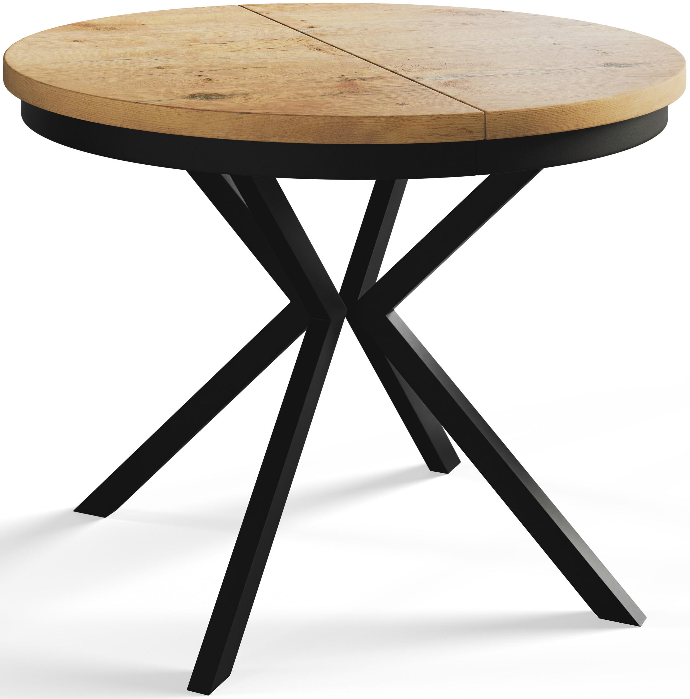 Alpi-Möbel Runder Beige, Schwarz 90x76x90 cm