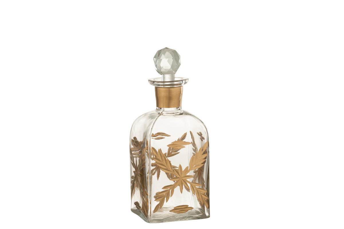KARAFFE CHLOE - Glas - Gold - Goldfarben, Glas (10/22/10cm) - J-Line