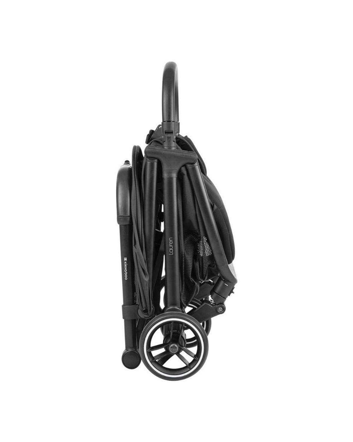 BUGGY Lauren schwarz verstellbar faltbar Aluminiumrahmen bis 22 kg - Schwarz, Metall (68/55/105cm) - Kikka boo