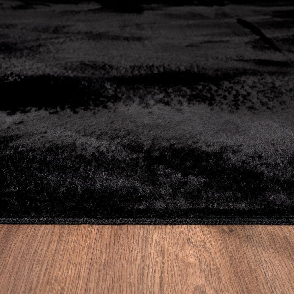 Thumbnail - Paco Home Hochflorteppich, Schwarz, Textil, Rechteckig, 160x220 cm, strapazierfähig, für Fußbodenheizung geeignet, Teppi...