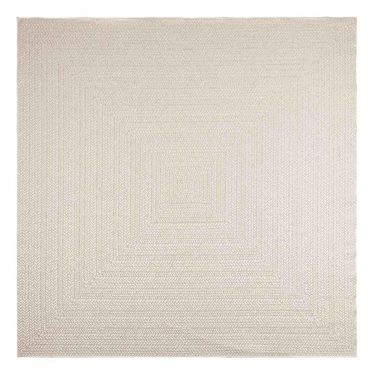 TEPPICH Zizur Creme 240/240 Cm Jute-Optik Indoor Und Outdoor - Creme, Kunststoff (240/240cm) - vidaXL