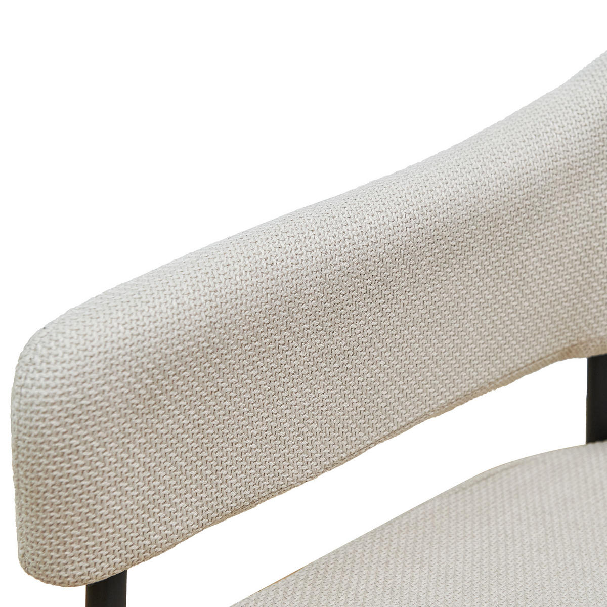 ESSZIMMERSTÜHLE SCARLETT (2er Set) - Schwarz/Weiß, Textil/Metall (51/85/53cm) - SVITA