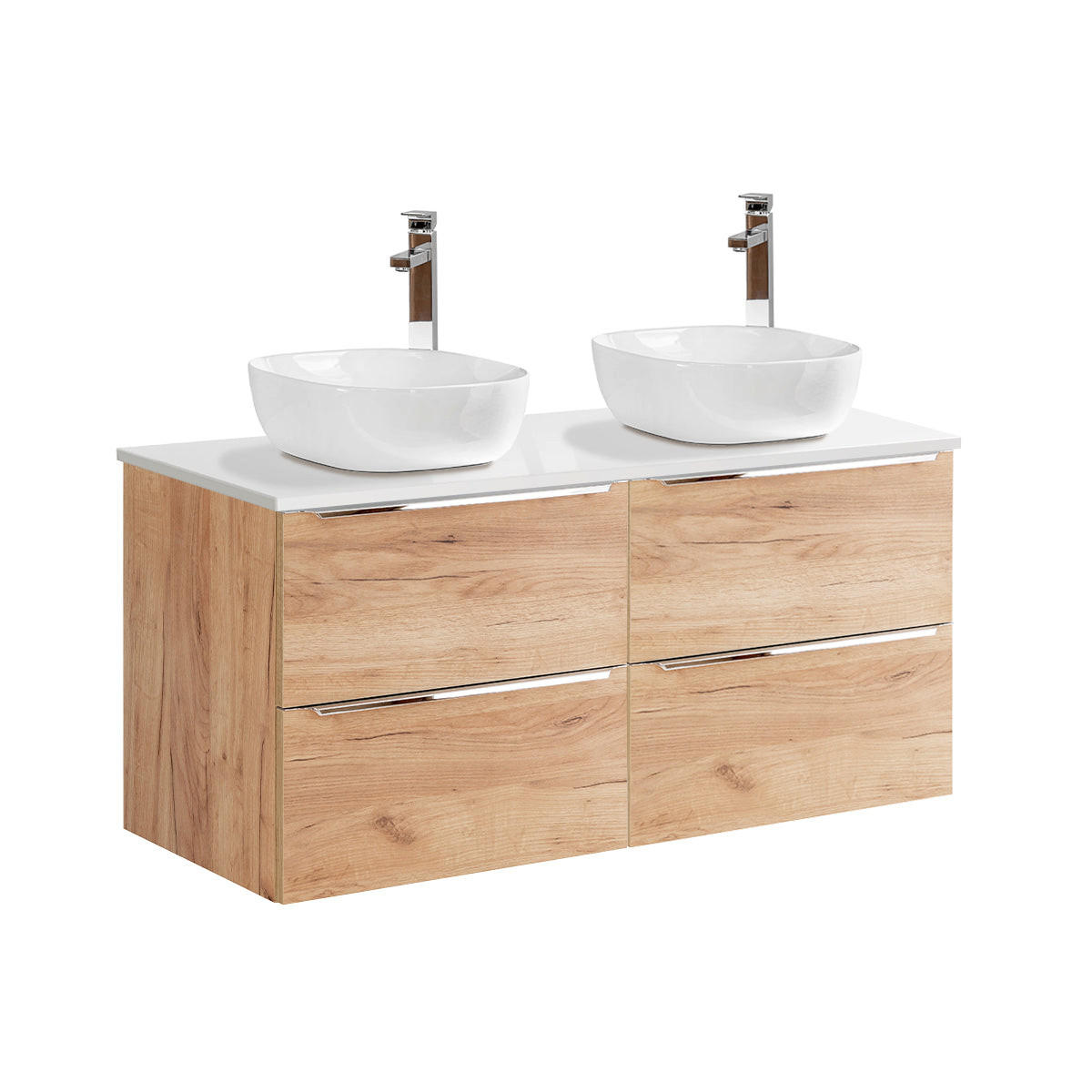 DOPPELWASCHTISCH 120.4cm April Holz - Braun, Holzwerkstoff (120.4/59/46cm) - Petits-meubles