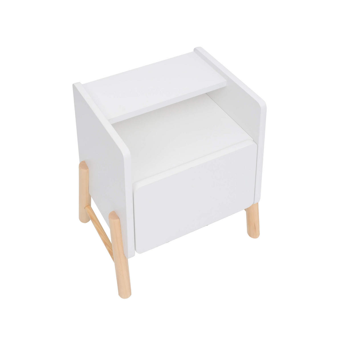 KINDERNACHTKÄSTCHEN Weiß 49/43/30 cm - Weiß, Holzwerkstoff (40/49/30cm) - Mobili Rebecca