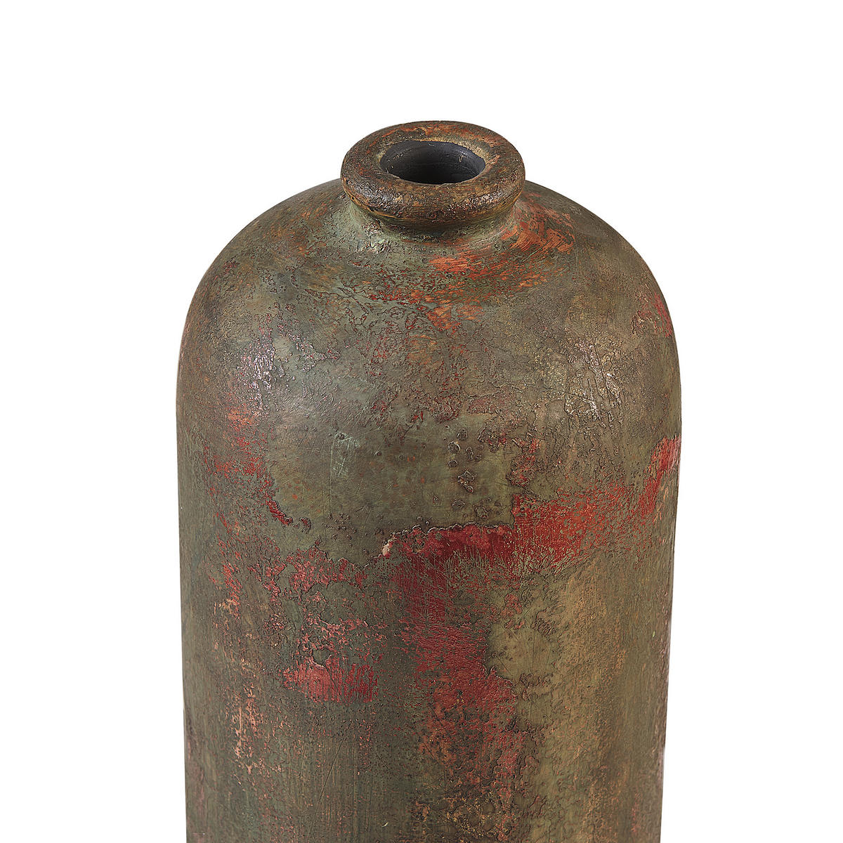 DEKOVASE Terrakotta kupfer Ubeda - Kupferfarben, Stein (41cm) - Beliani