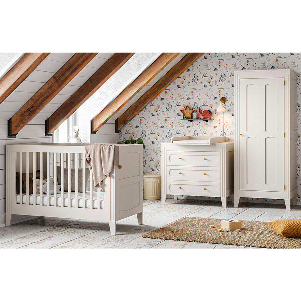 DĚTSKÁ KOMODA Bílá - bílá, kompozitní dřevo (100/92/55cm) - Petits-meubles