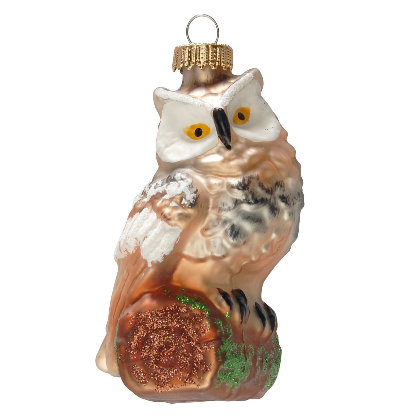 Krebs Glas Lauscha Christbaumschmuck Braun 5x9x5 cm