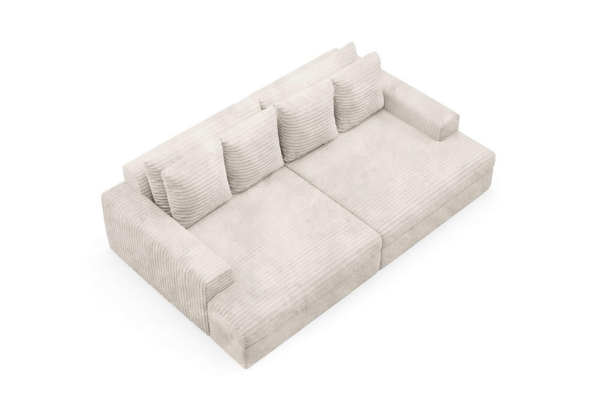 SCHLAFSOFA Premium Extra Komfort Weiß - Schwarz/Weiß, Holz/Holzwerkstoff (272/42/167cm) - Furnisell