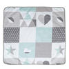 BABYDECKE 80 x 80 cm Happy Patch mint - Mintgrün, Textil (80/80cm) - Roba