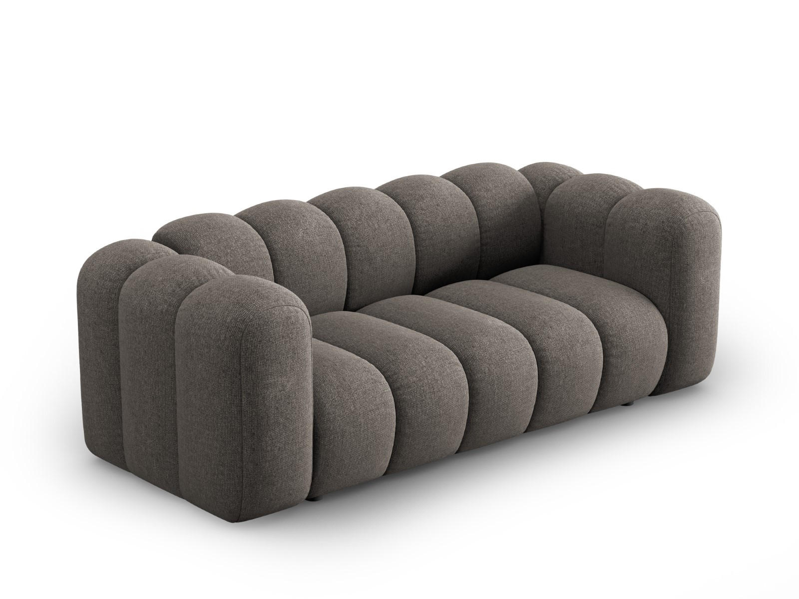 SOFA Lupine aus Chenille-Stoff grau 2 Sitzplätze - Grau, Textil (95/70/200cm) - Micadoni
