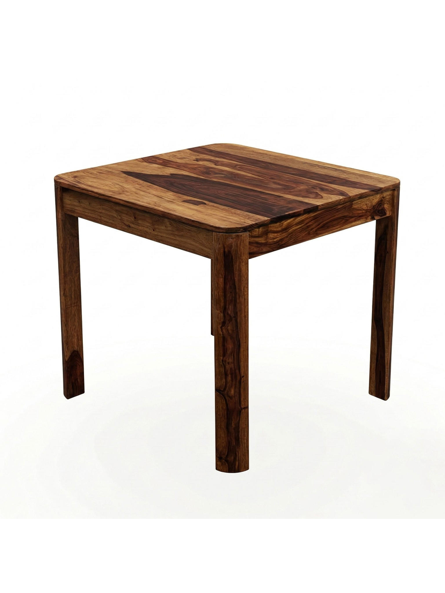 ESSTISCH CHARENTE, Dunkles Massivholz, handgefertigt, 80 x 80 x 76 cm - Braun, Holz (80/80/76cm) - KADIMA DESIGN