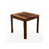 ESSTISCH CHARENTE, Dunkles Massivholz, handgefertigt, 80 x 80 x 76 cm - Braun, Holz (80/80/76cm) - KADIMA DESIGN