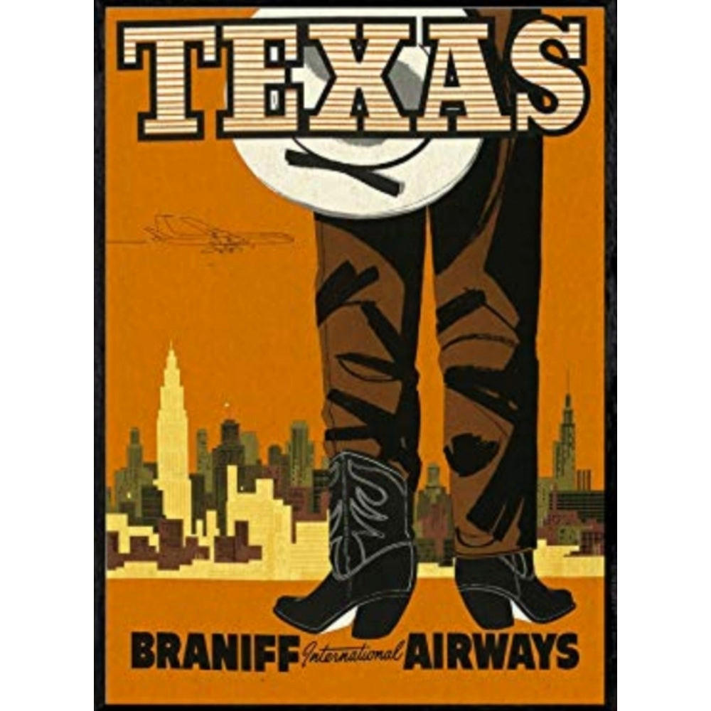 POSTER Amerika Texas Cowboy A4 Rahmenlos - Klar, Papier (29.7/5/21cm) - Nacnic