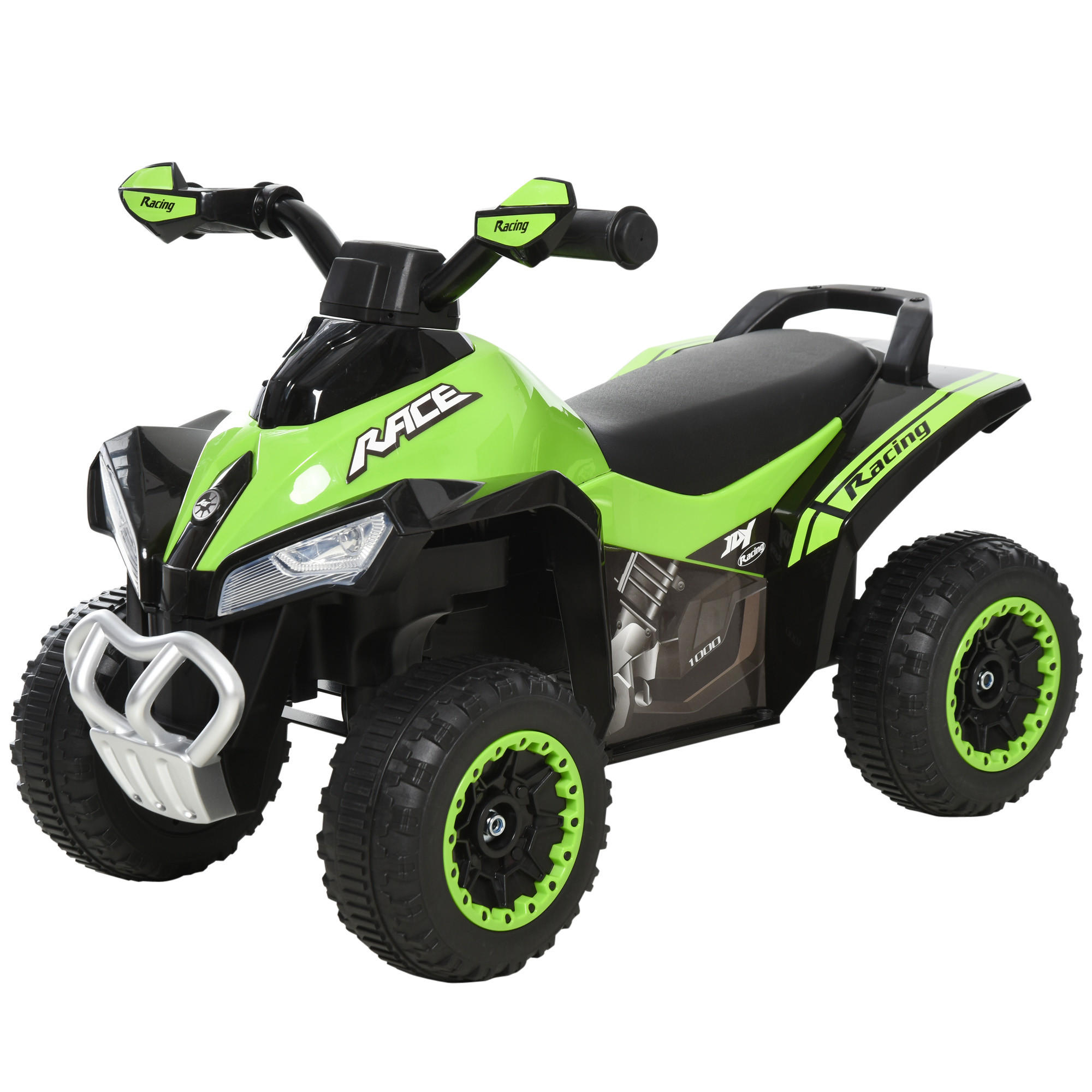 KINDERQUAD DE-16951 LED-Licht & Sound Grün/Schwarz - Grün, Kunststoff (67/38/44cm) - ComfortXL