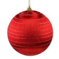 WEIHNACHTSKUGEL Santa Lila Styropor - Rot, Kunststoff (10/10/10cm) - Mondex