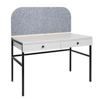 SCHREIBTISCH Lumi Weiß und Schwarz - Weiß, Holzwerkstoff (120/64/126.5cm) - Petits-meubles