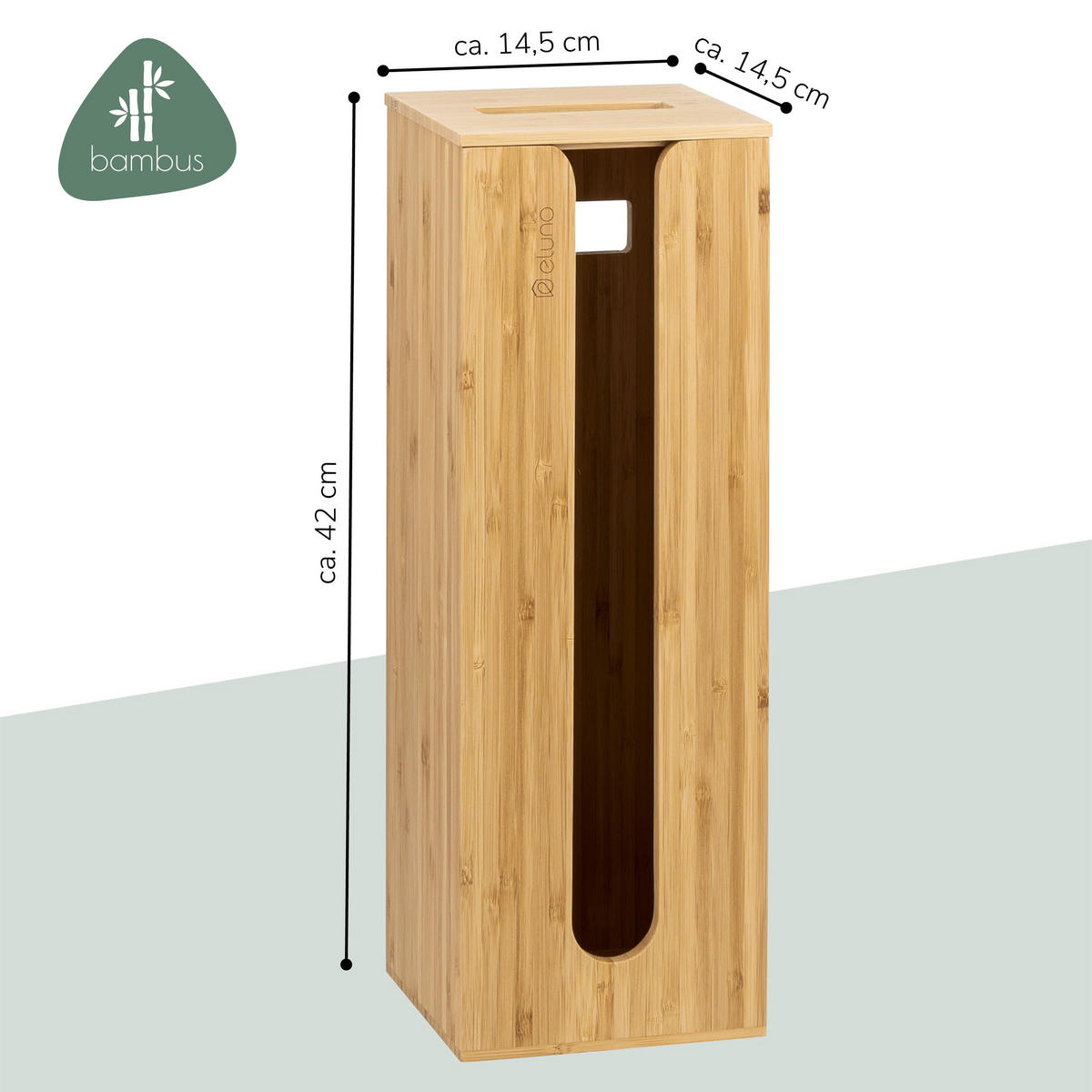 TOILETTENPAPIERHALTER, für 4 Ersatzrollen, Bambus - Braun, Holz (14.5/42/14.5cm) - eluno