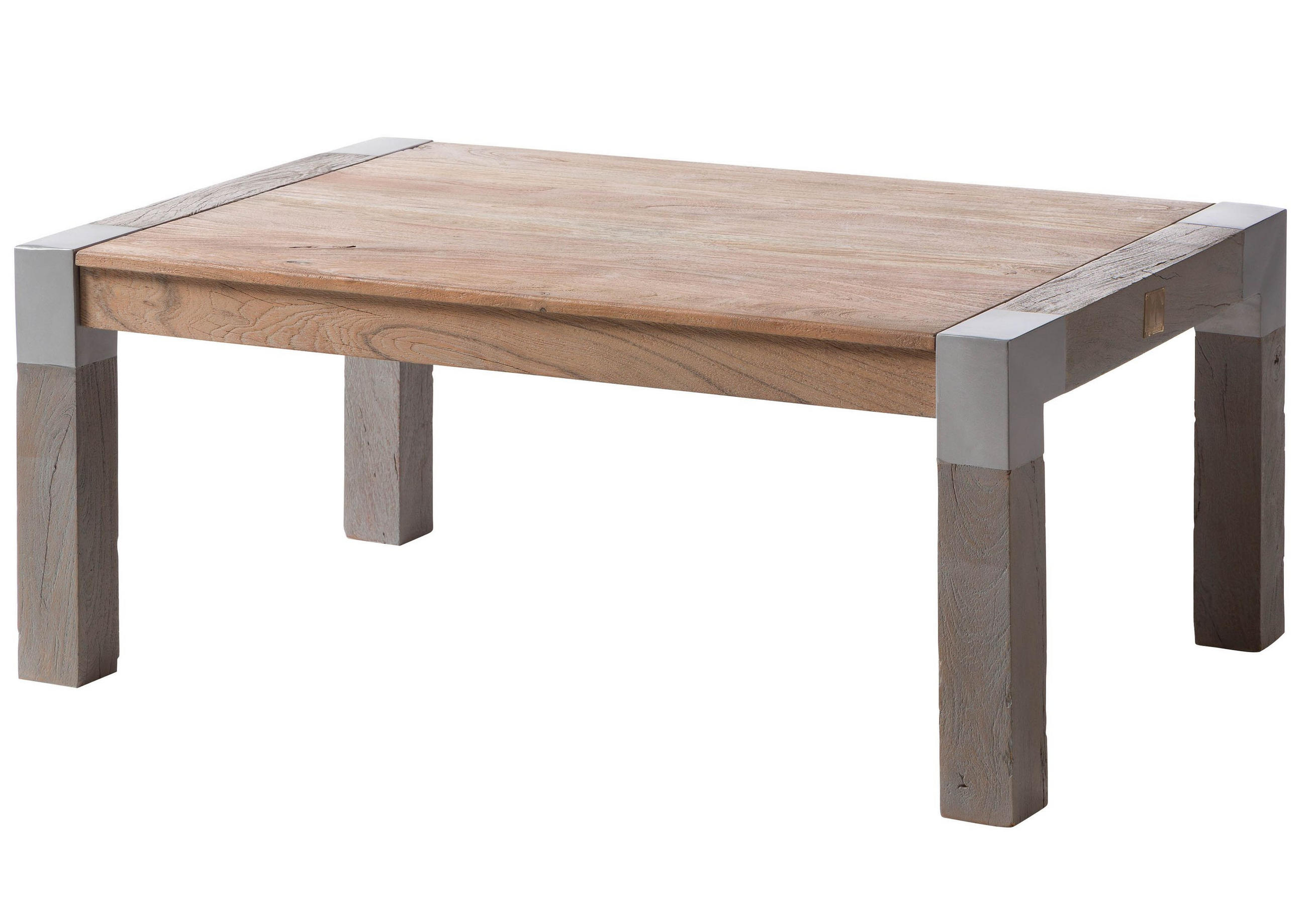 COUCHTISCH Akazie 110x70x45 beige lackiert Amsterdam #118 - Beige, Holz (110/70/45cm) - Massivmoebel24