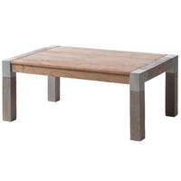 COUCHTISCH Akazie 110x70x45 beige lackiert Amsterdam #118 - Beige, Holz (110/70/45cm) - Massivmoebel24