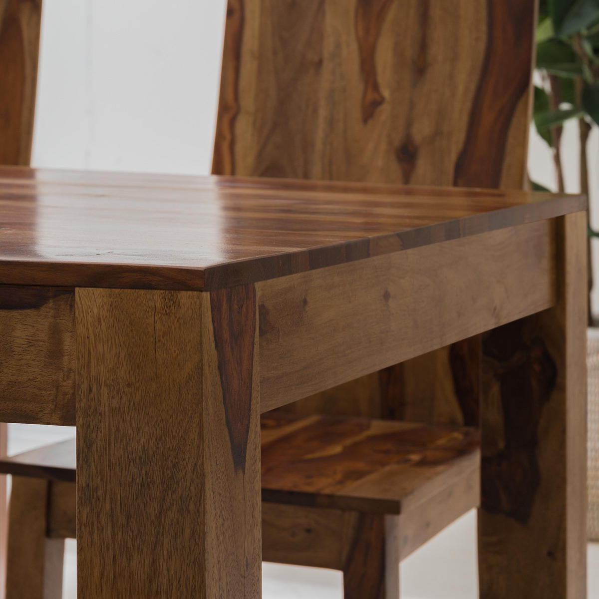 ESSTISCH - Sheesham massiv - Sheeshamfarben, Holz (90/140/76cm) - home24