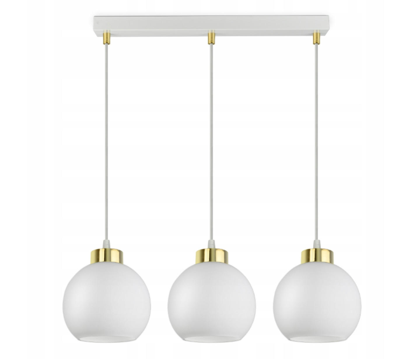 PENDELLEUCHTE GOLDGLAS - Goldfarben/Weiß, Glas/Metall (14/60/80cm) - kiki design