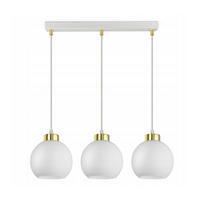 PENDELLEUCHTE GOLDGLAS - Goldfarben/Weiß, Glas/Metall (14/60/80cm) - kiki design