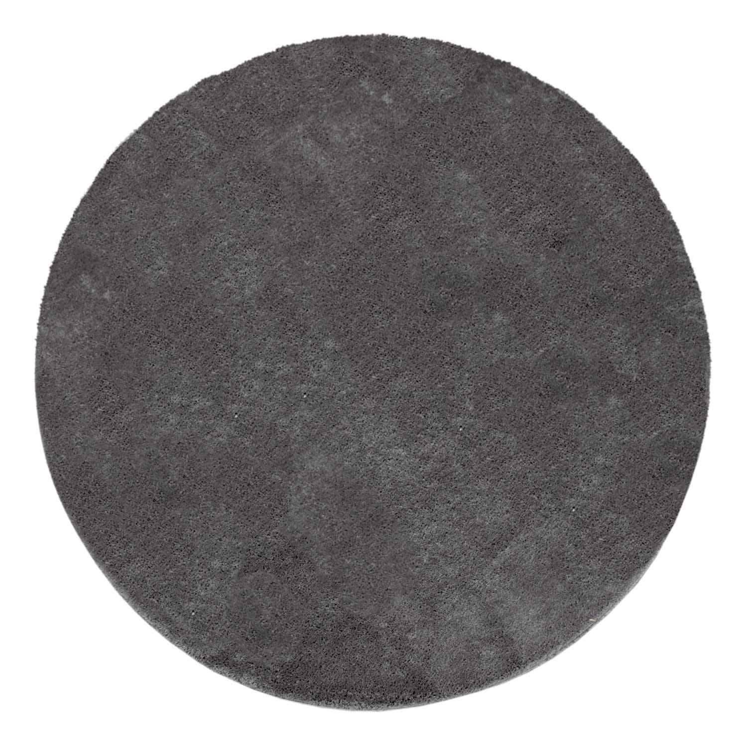 TEPPICH Kurzflor waschbar Unifarben Wohnzimmer schmutzabweisend Anthrazit Rund 200D - Anthrazit, Textil (200/200cm) - KADIMA DESIGN