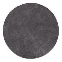 TEPPICH Kurzflor waschbar Unifarben Wohnzimmer schmutzabweisend Anthrazit Rund 200D - Anthrazit, Textil (200/200cm) - KADIMA DESIGN