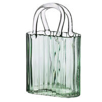 VASE Serenite Bag Transparent Glas - Grün, Glas (30cm) - Mondex