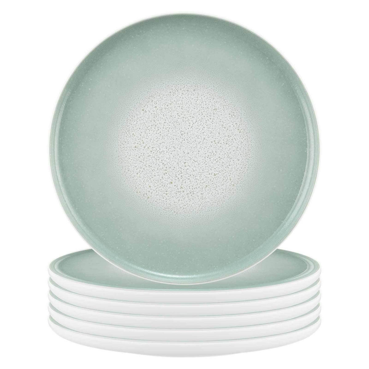 SPEISETELLER Sento Home Aura mint ø 27,6 cm 6er Set - Mintgrün, Keramik (27.6cm) - Seltmann Weiden