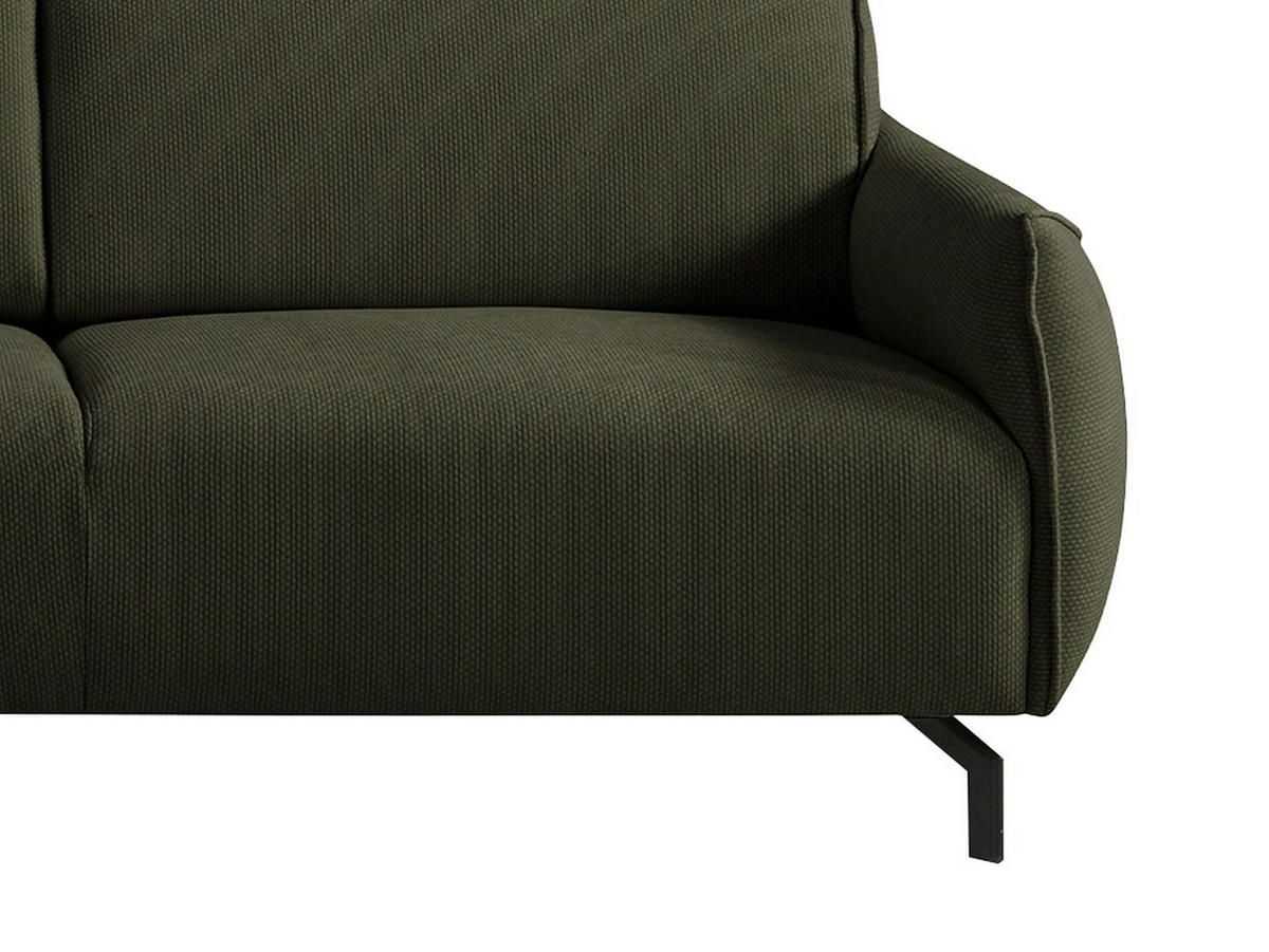 SOFA - 5 Personen - stoff - grün Feriona - Grün, Textil/Metall (295/84/150cm) - Vente-Unique