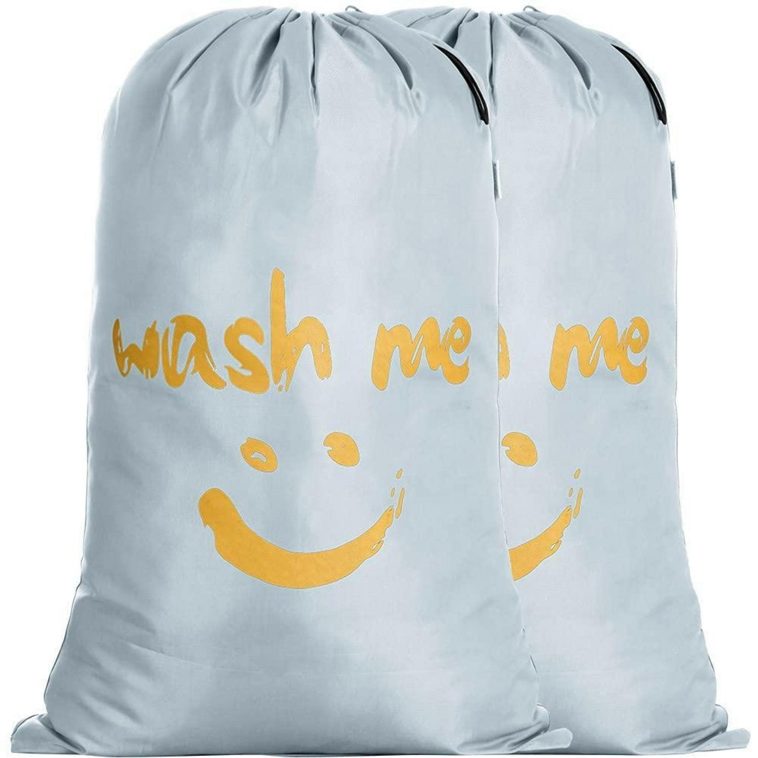 WÄSCHESACK 2-teiliges Set 66x96cm Silbrig - Silberfarben, Textil (61/92/91.9cm)