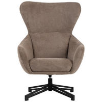 OHRENSESSEL Marconia - drehbar - braun - Schwarz/Braun, Textil/Metall (74/109/80cm) - bene living