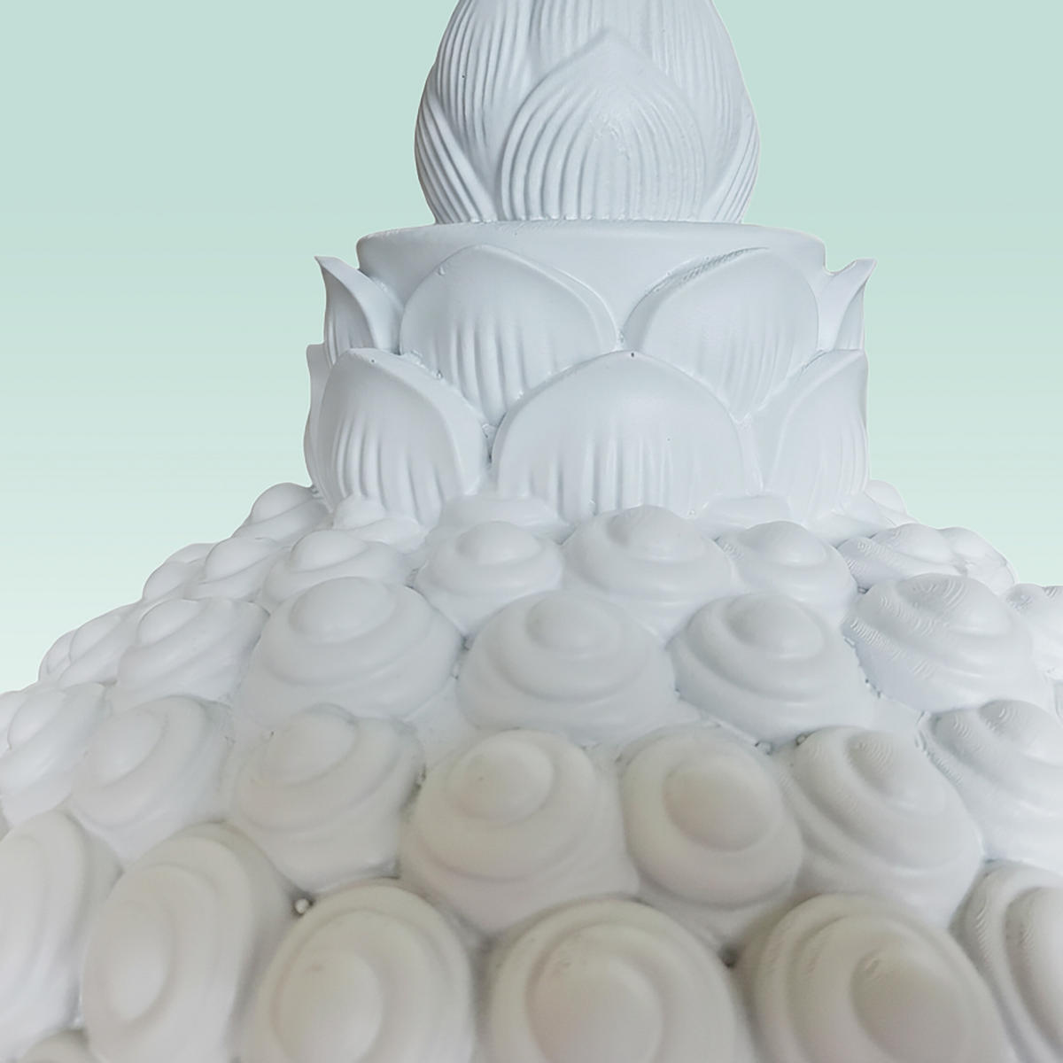 BUDDHA-KOPF - Weiß, Kunststoff (36.3/66.8/36.3cm) - Relaxdays