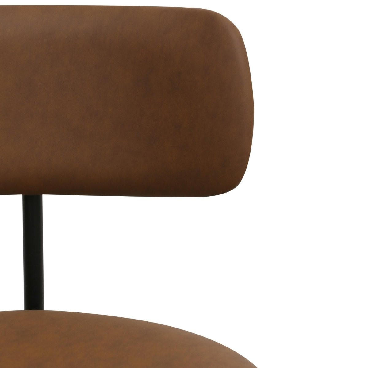 DREHSTUHL höhenverstellbar in Kunstleder Dunkelbraun - Schwarz/Braun, Textil/Metall (56/74/57cm) - Furnhouse