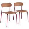 STUHL 2-tlg., Lila - Lila, Holz (42/96/50cm) - Oviala