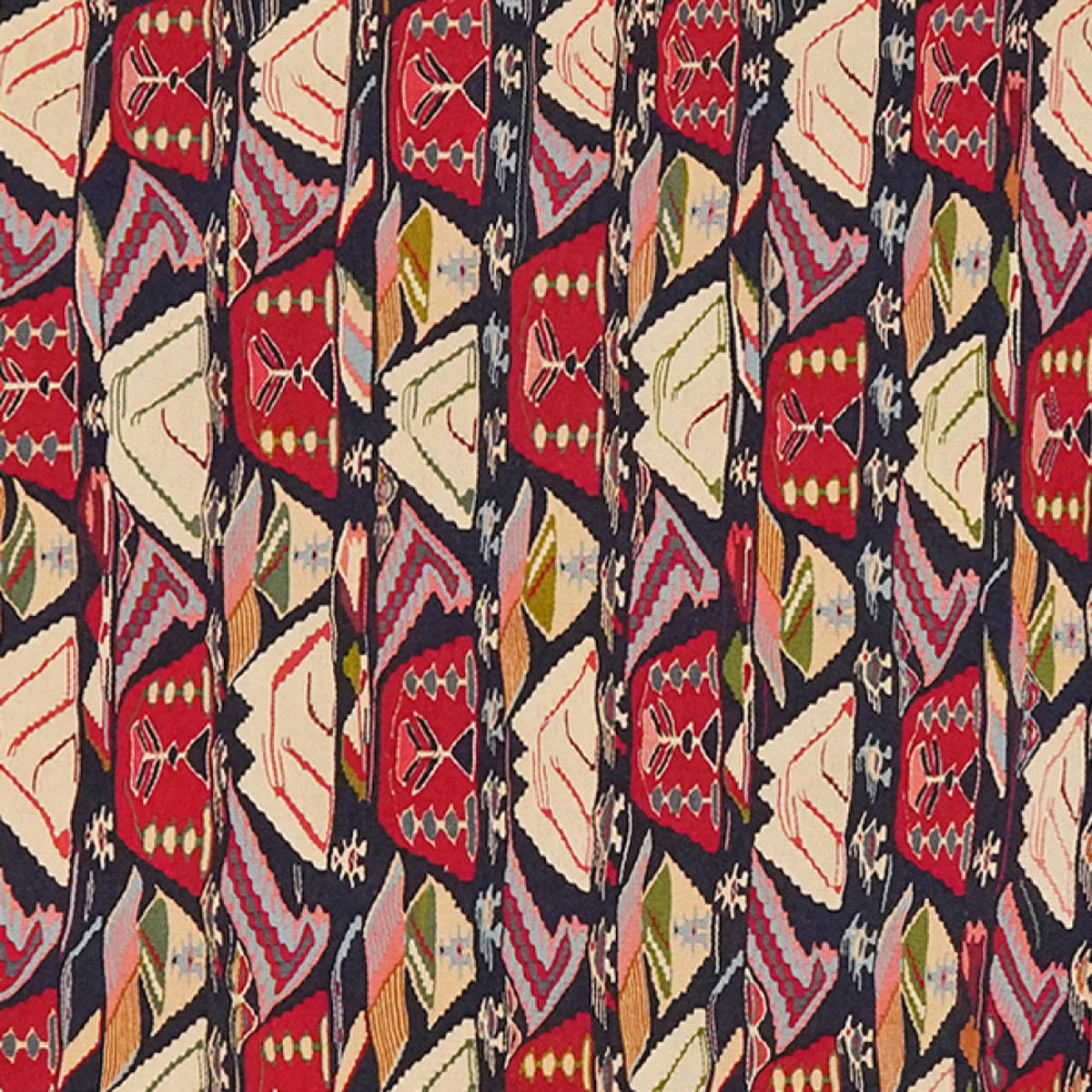 HANDWEBTEPPICH Kelim Senneh Mehrfarbig 180/131 cm Schurwolle - Multicolor, Textil (131/180cm) - Looma
