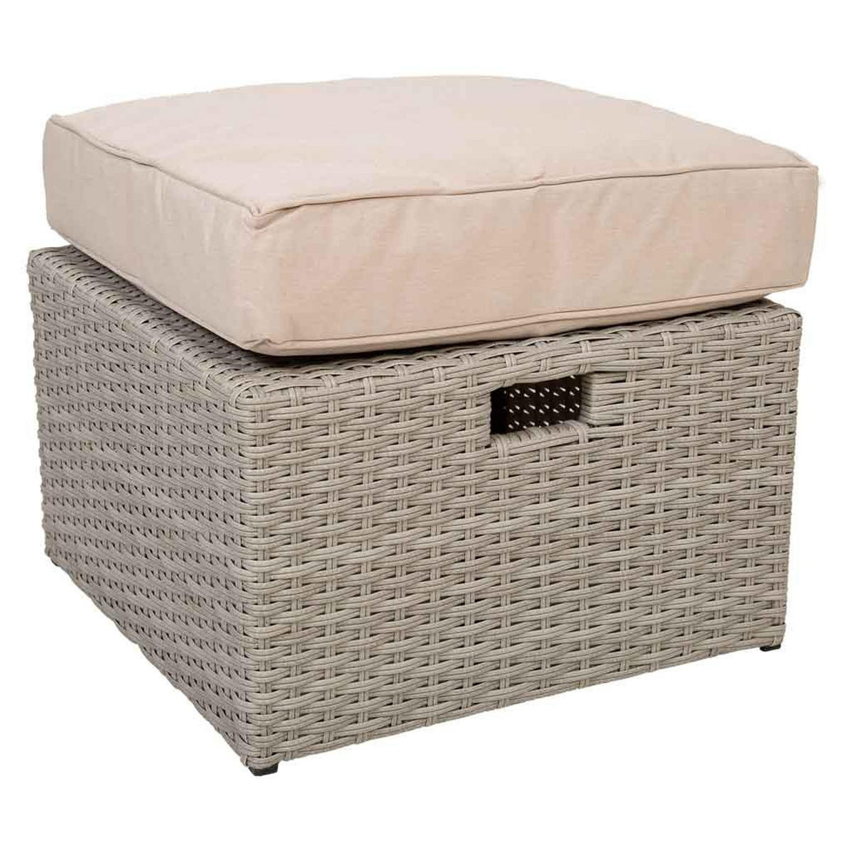 GARTENLOUNGE aus Rattan - Grau, Naturmaterialien - Wanderlust