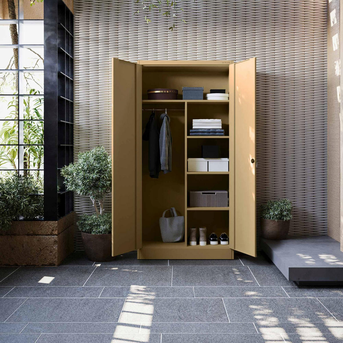 MEHRZWECKSCHRANK DAWID - Beige, Metall (90/185/45cm) - Jan Nowak